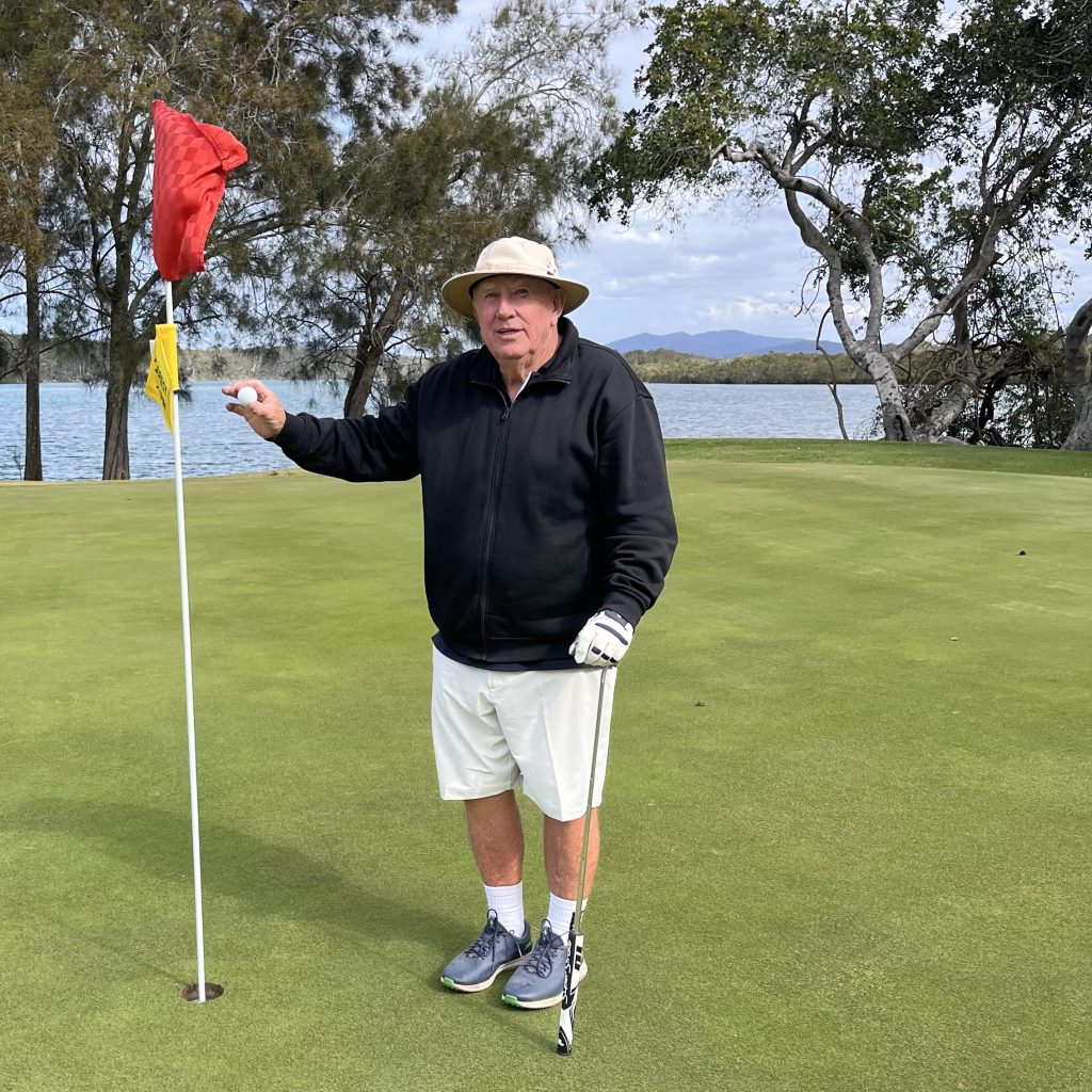 Les Greenup from South West Rocks scored a hole-in-one on the 13th – lucky for some – at Nambucca Heads.