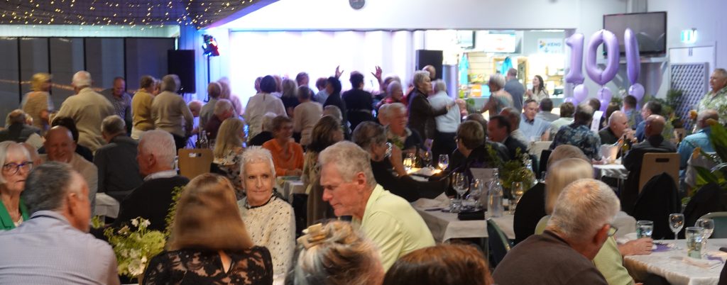 The clubhouse was packed for the Centenary Dinner.