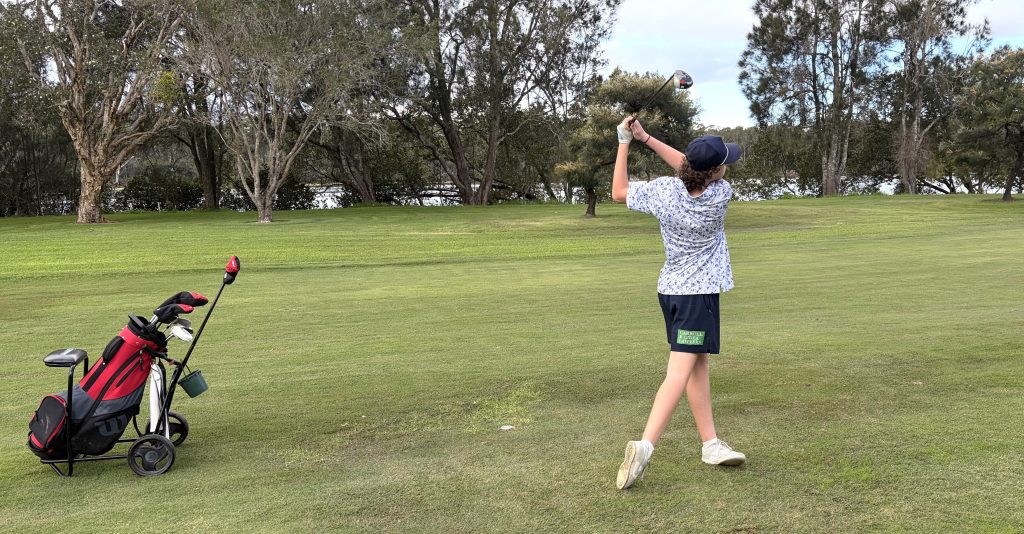 New Nambucca member Harrison Stone working toward getting an official golf handicap.